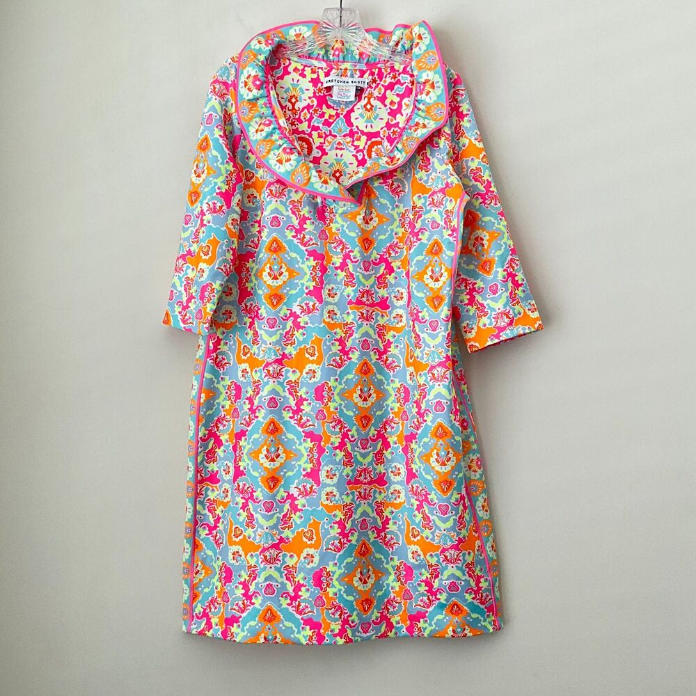 Gretchen Scott Stand Up Ruffle Neck Dress XL - Picture 9 of 9